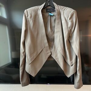 BCBGMaxAzria Taupe Open-Front Blazer